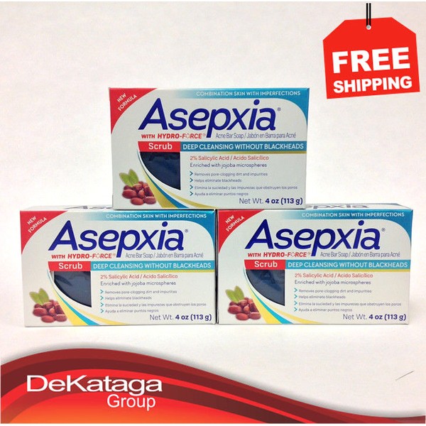 ASEPXIA 3 ASEPXIA✅ SCRUB CLEANSING SOAP BAR FOR ACNE 4 OZ