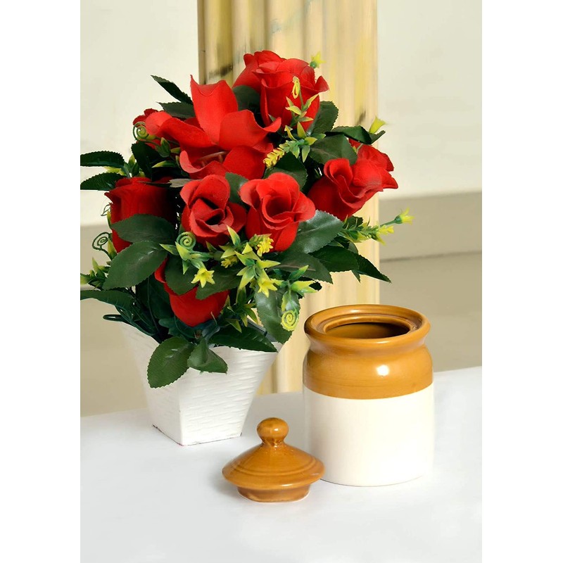 WHOLELIFEOBJECTS ceramic pickle jar and Dispenser Dining Accessories Cornichon Crockery