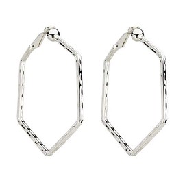 Clip On Hoop Earrings - Silver Plated Hoops - Esi S