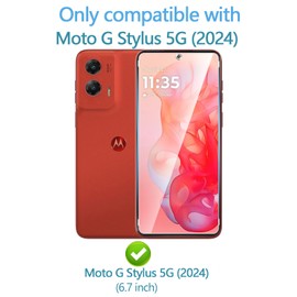 [3 Pack] Designed for Motorola Moto G stylus 5G (2024) Screen Protector. Tempered glass film specially .anti-breakage. anti-scratch .no bubbles .9H hardness .with for Moto G stylus 5G (2024) phone flim