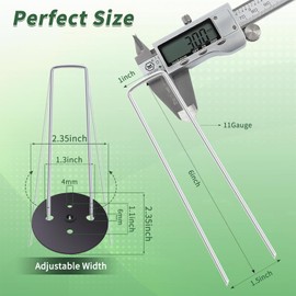 AAGUT 100 Pack Landscape Staples with Gasket Washer Caps, 6 Inch Vapor Barrier Stakes, Metal Garden Stakes Landscape Fabric Staples for Gardening Landscaping, Sod Fence Yard Lawn Ground Weed Mat Pins