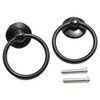 Aifeier ET Single Hole Metal Drop Ring Knobs Black Drawer