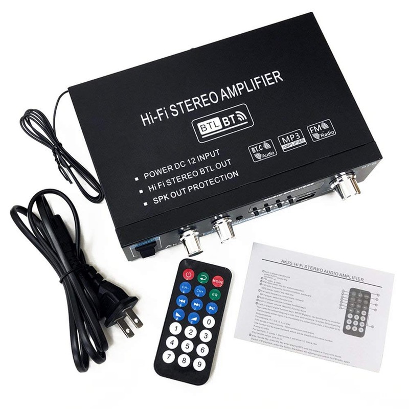 TATUM Audio Amplifier with 2 Channels, Bluetooth 5.0, 30W +