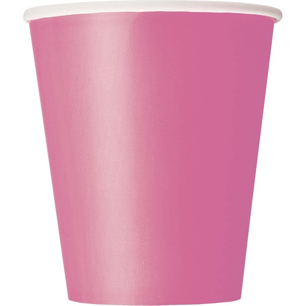 9oz Hot Pink Paper Cups, 8ct