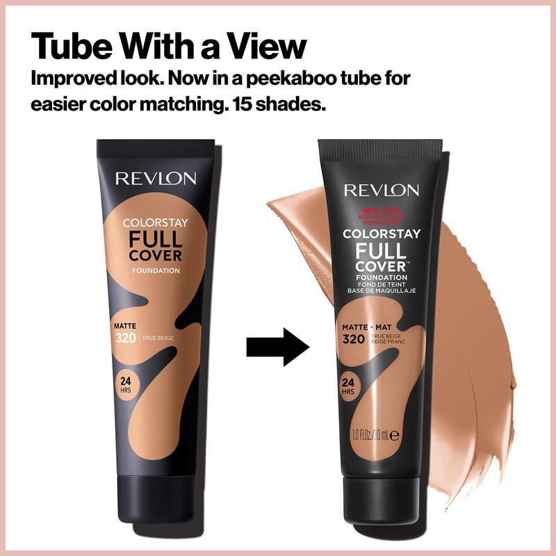 Revlon ColorStay Full Cover Foundation, Warm Golden, 1.0 Fluid Ounce