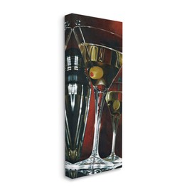 Stupell Industries Dirty Olive Martinis Hyper Realistic Painting, Design by Stefano Ferreri Canvas Wall Art, 13 x 30, Multi-Color