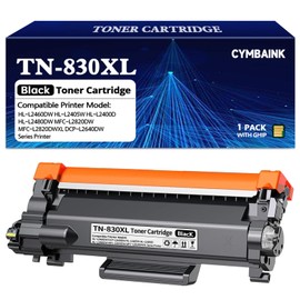 CYMBAINK TN830XL with Chip Replacement for TN830XL Toner Cartridge Compatible with HL-L2460DW DCP-L2640DW HL-L2405W HL-L2400D HL-L2480DW MFC-L2820DW MFC-L2820DWXL Series Printer （1PACK）