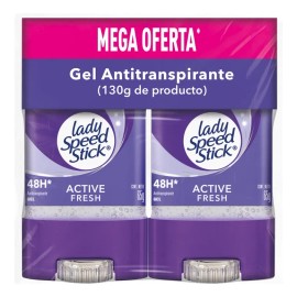 Desodorante en gel Lady Speed Stick Double Defense neutro pack de 2 u