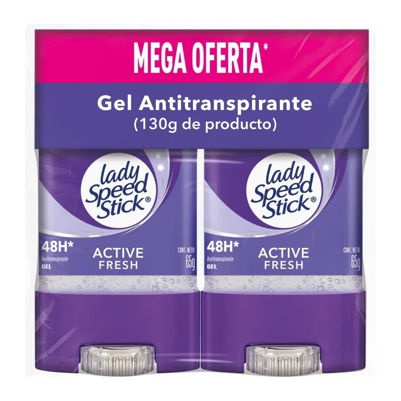 Desodorante en gel Lady Speed Stick Double Defense neutro pack