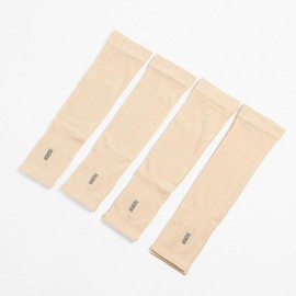 Cool Arm Sleeves 4-Pack, UV Protection, Free Size, Skin-Fit with Hand Cover Slim