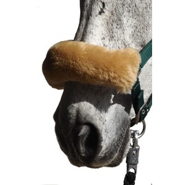 ENGEL GERMANY Sheepskin Nose Band Cover lambskin colour camel (Nase)