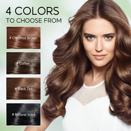 Plant-based hair dye, 10 pieces/set natural baking soda bubble hair dye shampoo products, hair care and styling products, hair care products - Color: Natural black