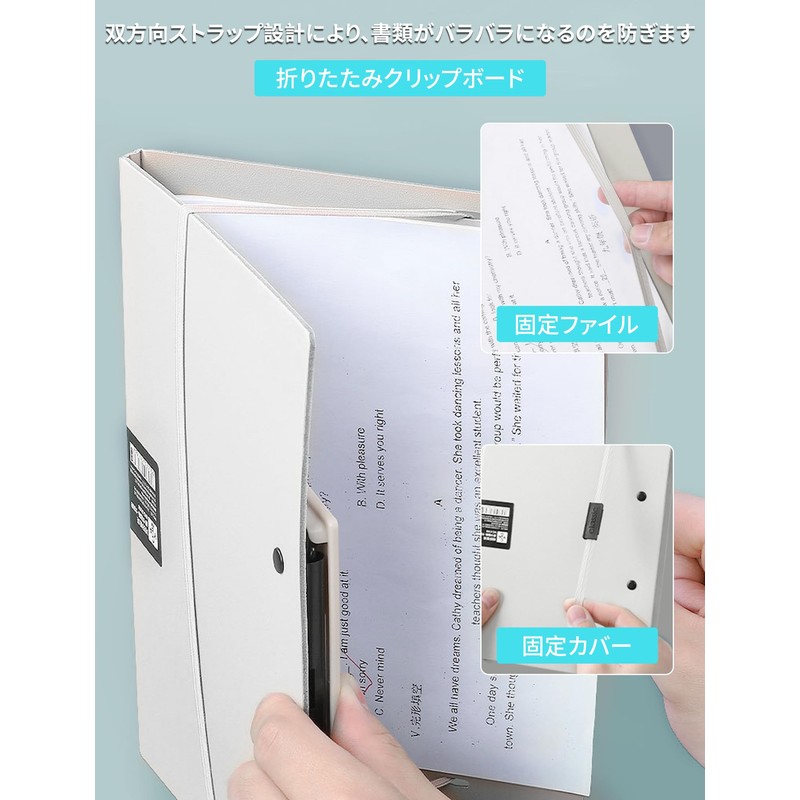 aninako Binder, A4 Clipboard, Folding Clipboard, Folder, A5 Size, Portrait