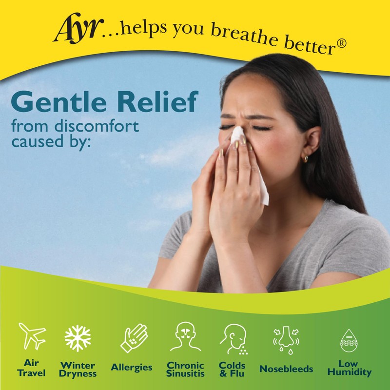Ayr Saline Nasal Gel, With Soothing Aloe, 0.5 Ounce Tube
