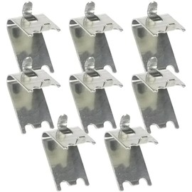 Commercial Refrigerator Shelf Support Clips – Stainless Steel Square-Rail Brackets for Wire Shelves, Tool-Free Freezer & Cooler Shelf Replacement, Pack of 8