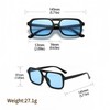 WDZAYXC Stylish Rectangular Sunglasses for Men and Women, UV Protection,