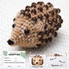 VioraWhite Fidget Toy Beaded Fidget Hedgehog Crochet Toy Handmade Crochet