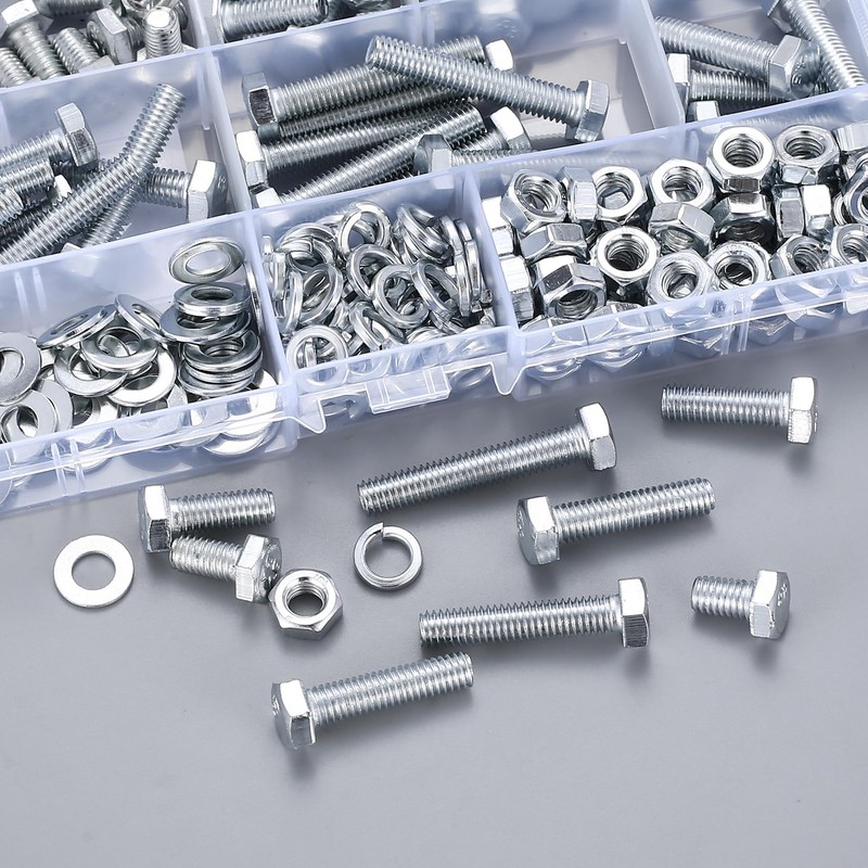 240 Piece M6 Screws Set, Hex Screws Nuts Set, Hexagonal