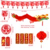 28 Pcs Chinese New Year Decorations Chinese Dragon Garland Red