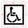 32" Legacy Handicap Stencil with 41" Solid Border - 1/8"
