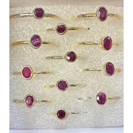 Natural Creations Sterling silver stackable ring size 5 Ruby