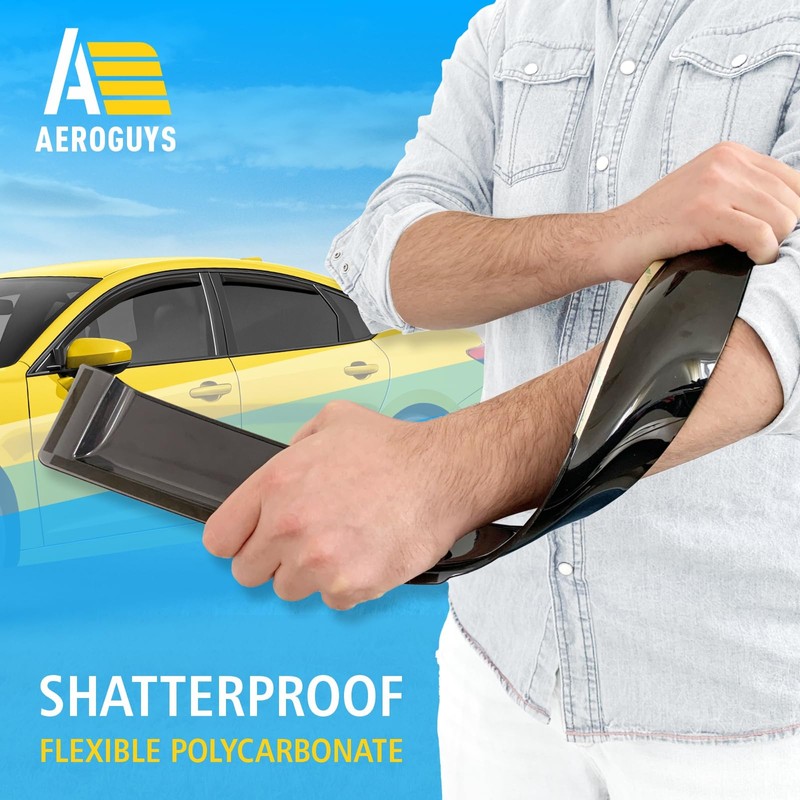 Extra Durable Window Deflectors in-Channel Window Visors Rain Guards Fit