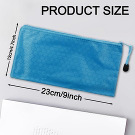 DIFIT 2 Packs Durable Pencil Case, Pencil Case for Adult, Big Capacity Zip Pencil Pouch, Waterproof Pouch for School Supplies, Office Essentials, Travel Portable, Makeup (Black,Red)