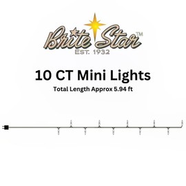 Brite Star 10 lt Straight Line Mini Light, Multi, Green Wire