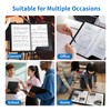 FRETONBA 30 Pocket Presentation Binder with Plastic Sleeves, Displays 60