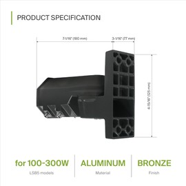 ASD Slip Fitter Mounting Bracket for LED Area Lights | Compatible with 150-300W LSB5, LSB5A, LSB5B | Bronze
