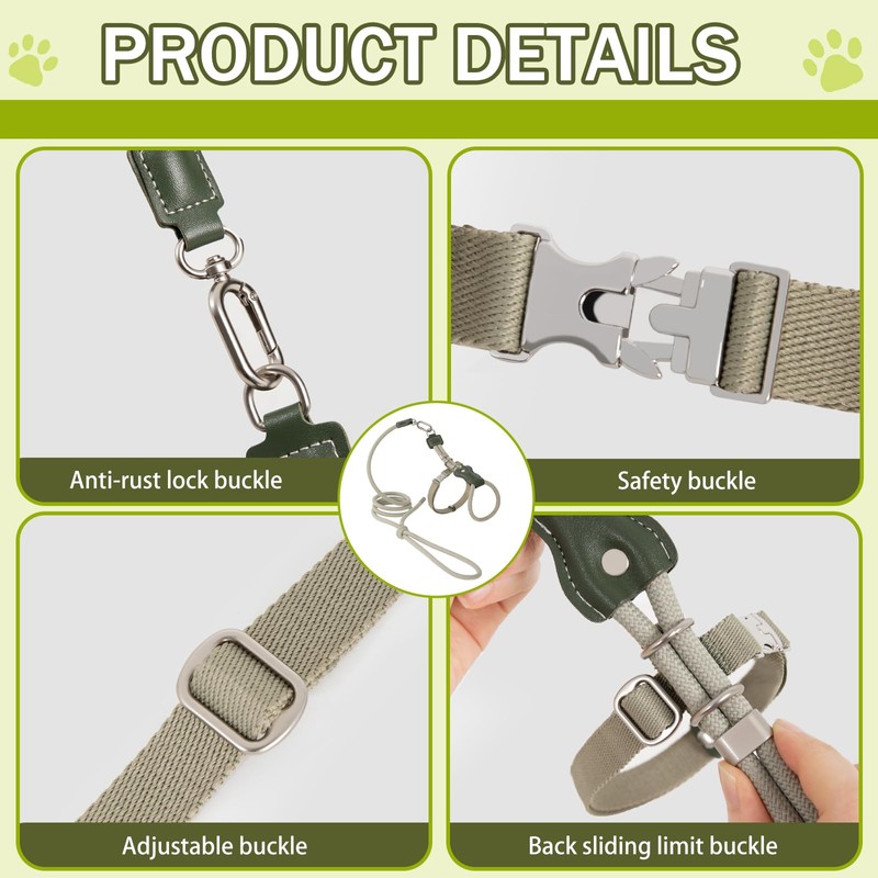 Duuclume Cat Harness and Leash Set,Adjustable Escape-Proof for Walking Cats,Breathable