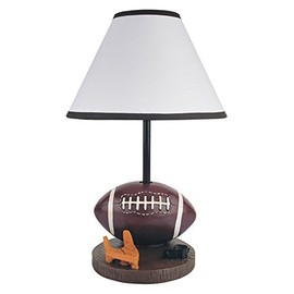 Milton Greens Stars Antique Resin Youth Football Table Lamp, 15.75-Inch