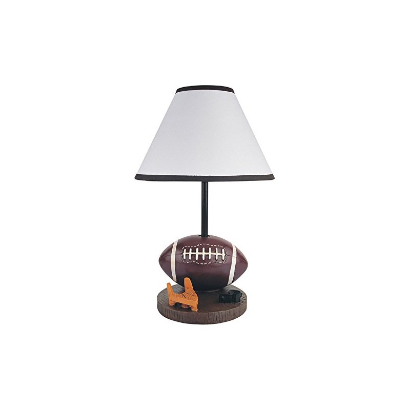 Milton Greens Stars Antique Resin Youth Football Table Lamp, 15.75-Inch
