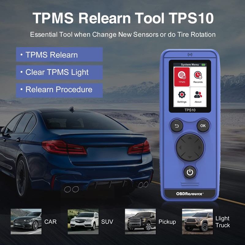 OBDResource TPMS Relearn Tool for Auto Tire Pressure Monitor System