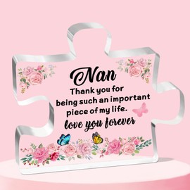 JETTOP Nan Gifts-Gifts for Nan Birthday Christmas Mothers Day Great Best Nan Gifts Acrylic Plaque Piece