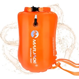 Boya Natacion Aguas Abiertas, Doble Bolsa de Aire con Almacenamiento, Cinturón de Cintura Ajustable, Bolsa Seca Flotador de Boya de Natacion, para Deporte Acuático, Playa, Nadar