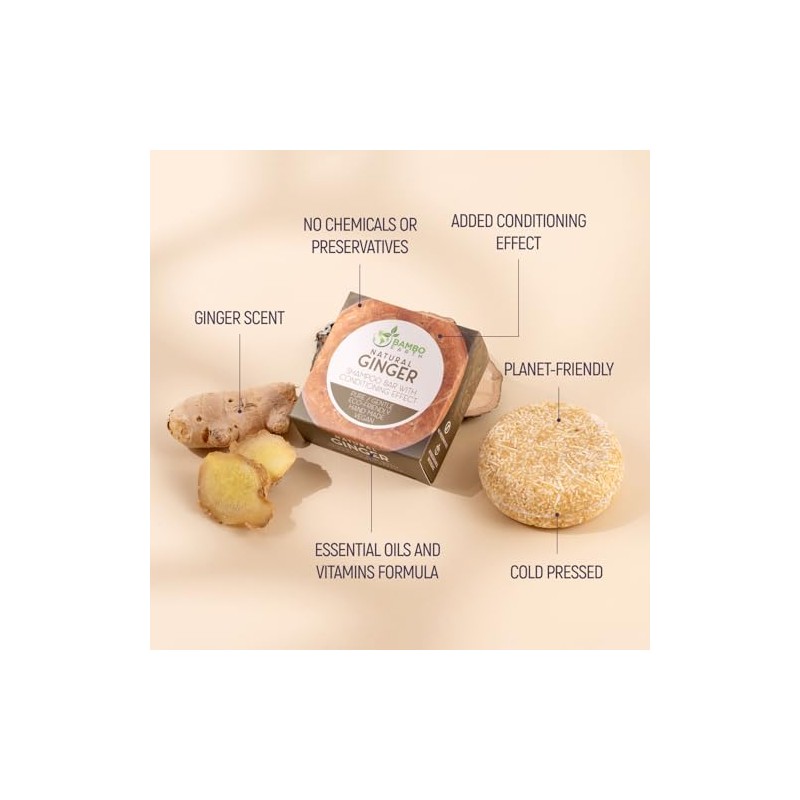 Barra de champú sólido y jabón para el cabello con