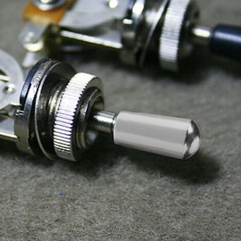 Guitar Toggle Switch Tips, Pack of 3 Copper Guitar 3 Way LP Toggle Switch Tips Pickup Selector Switch Knobs Replacement Fit for LP EPI Electric Guitar Accessory (3.5mm-Silver)