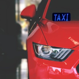 Led Light Signs，Taxi Light for Car with USB Plug,Bumper Sticker Vibrant LED Car Glow，Glow LED Sign Decal Stickers ，Taxi LED Light Logo,for Car Windshield with Suction Cups (Taxi