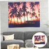 Operitacx 1Set Creative Summer Beach Tree Wall Tapestry Vibrant Hawaiian
