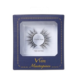 Vluxe by iEnvy Lashes with Rhinestones Masterpiece Mink Lashes, Diamond False Eyelashes (Crystal Muse)