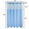 River Dream Sky Blue Fabric Shower Curtain Set, Cotton Blend,