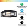 Design House 589234-BLK Hartbrook Outdoor LED Ceiling Light with Clear