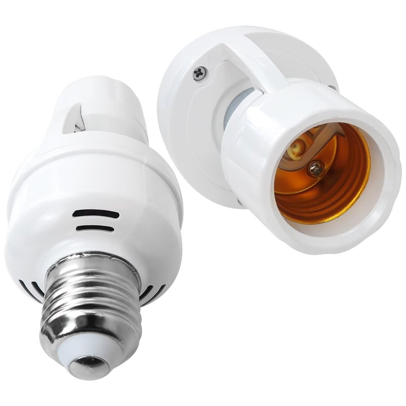 INGQI 2pcs Motion Activated Light Sockets, E26/E27 Screw in Add