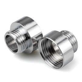 Honatrv Adaptor 1/2 to 3/4 Chrome, Reducer 3/4 Inch Female Thread to 1/2 Inch Male Thread, Reducer Double Nipple for Water Connection, Shower Hoses, Pack of 2