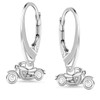 For Dich Mini Motorcycle Sturdy French Hook Earrings Made of