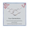 Four Generations Necklace Four Generations Gifts Great Grandma Gifts Sterling
