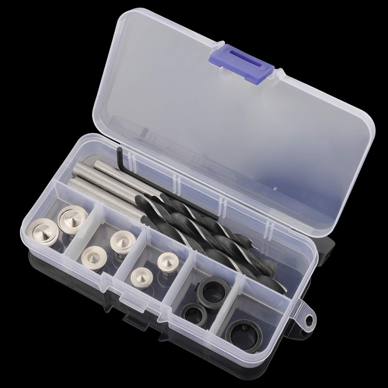 Rybtd 6/8/10mm Wood Dowel Hole Drilling Guide Jig Kit with