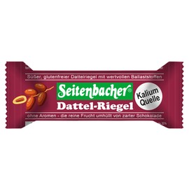 Seitenbacher Schoko Dattel Riegel I glutenfrei I 80% Fruchtanteil I 2 Zutaten I (12 x 50 g)