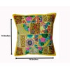Rastogi Handicrafts Handmade Patchwork Cushion Pillow, Sari Patch Throw Pillow